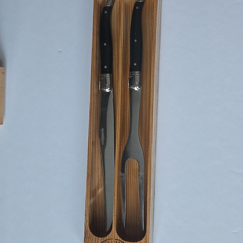 Laguiole Carving and Paring Knife Sets Black Handle Stainless by Jean Dubost - Picture 2 of 12